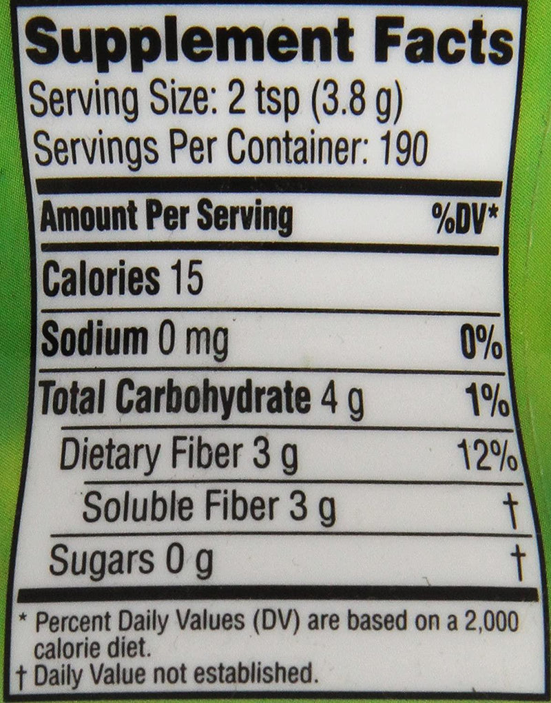 Benefiber Fiber Supplement 190 Servings Sugar Free Grit Free 722 Grams 255 Oz