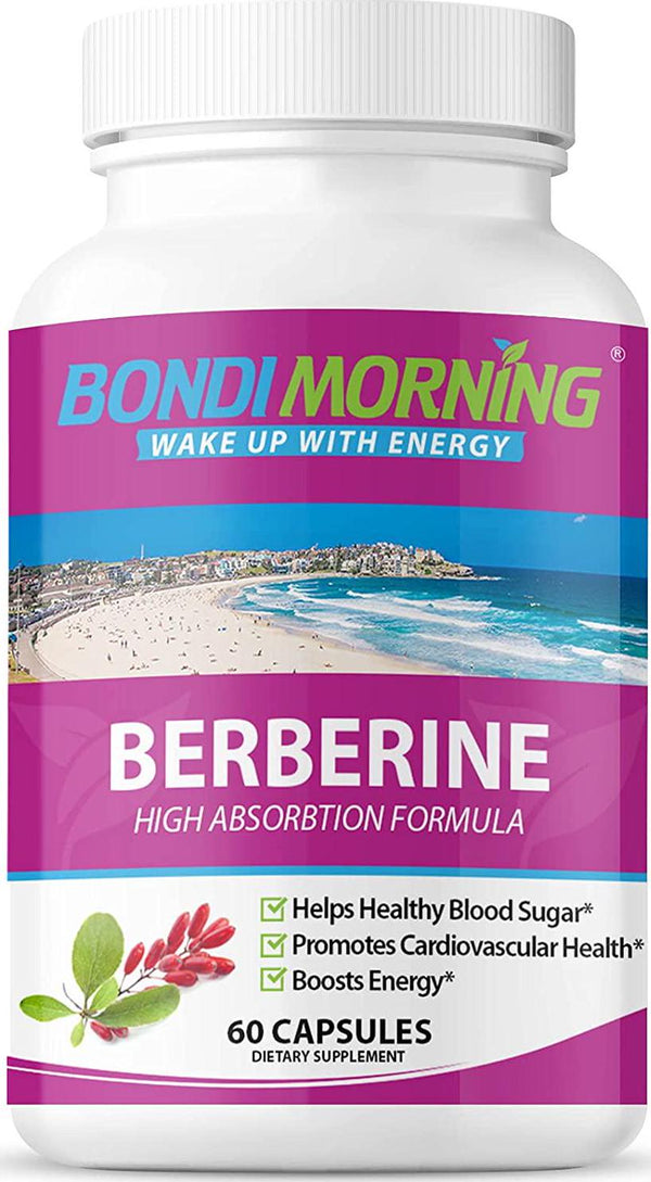 Berberine HCL Supplement, High Potency 1200mg Per Serving, for Blood Sugar and Cardiovascular Support, Powerful Vegan, Gluten Free, Non-GMO Complex for Weight Loss, 60 Capsules