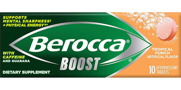 Berocca Orange Effervescent Tablets, Caffeine Free, 10 Count