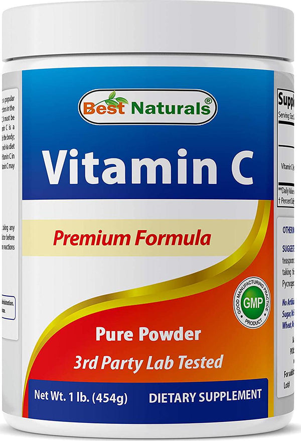 Best Naturals 100% Pure Vitamin C Powder 1 Lb (454 Grams) Powder (Also Called Ascorbic Acid)