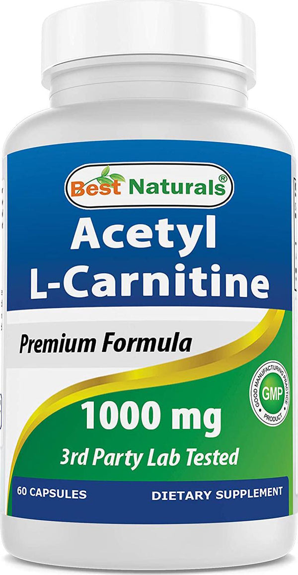 Best Naturals Acetyl L-Carnitine 1000mg Capsule, 60 Count