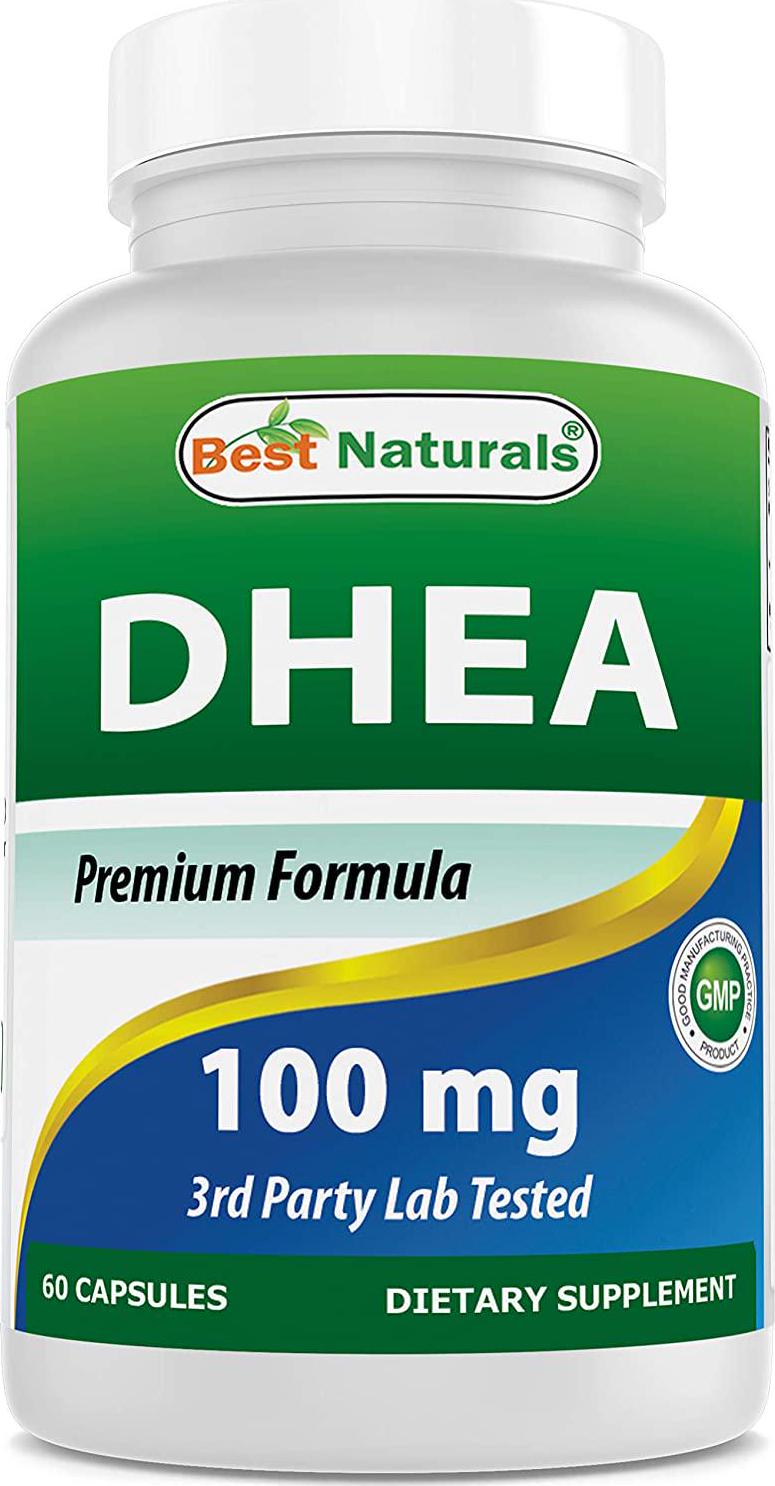 Best Naturals DHEA 100mg Supplement 60 Capsules - Supports Balanced Hormone Levels for Men and Women - Promotes Healthy Aging - USA Manufactured