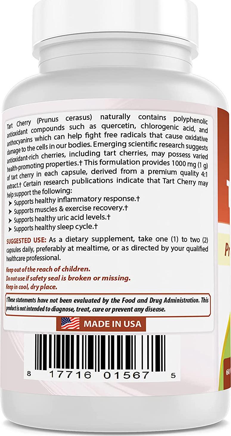 Best Naturals - Tart Cherry Nature's Antioxidant Formula 1000 mg. - 60 VCap(s)