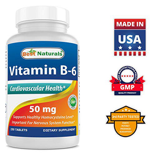 Best Naturals Vitamin B6 50 Mg 250 Tablets