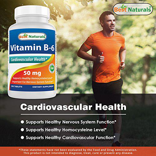 Best Naturals Vitamin B6 50 Mg 250 Tablets