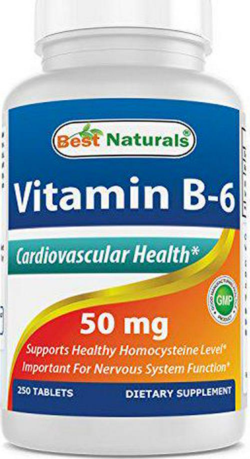 Best Naturals Vitamin B6 50 Mg 250 Tablets