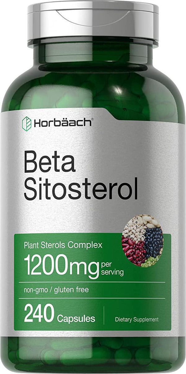 Beta Sitosterol 1200mg | 240 Capsules | Mega Strength | Plant Sterols Complex | Non-GMO, Gluten Free Supplement | by Horbaach