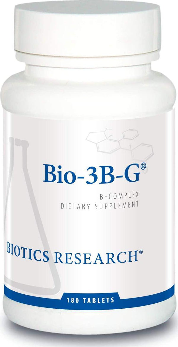 Bio-3B- G Vitamin B Complex, Vitamin B Complex Supplement for Stress, Energy and Adrenal Health - Gluten Free Supplement by Biotics Research 180c