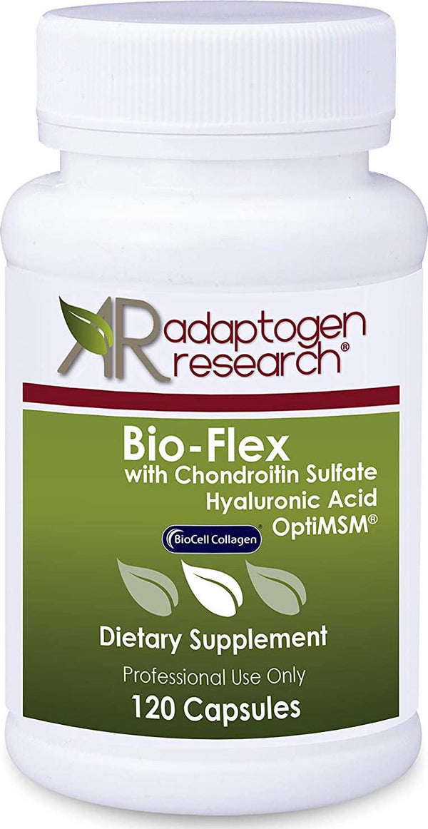 Bio-Flex with Chondroitin Sulfate, Hyaluronic Acid, MSM as OptiMSM, BioCell Collagen, Collagen Type II | Joint Health Bioavailable Complex | 120 Vegetarian Capsules |Adaptogen Research