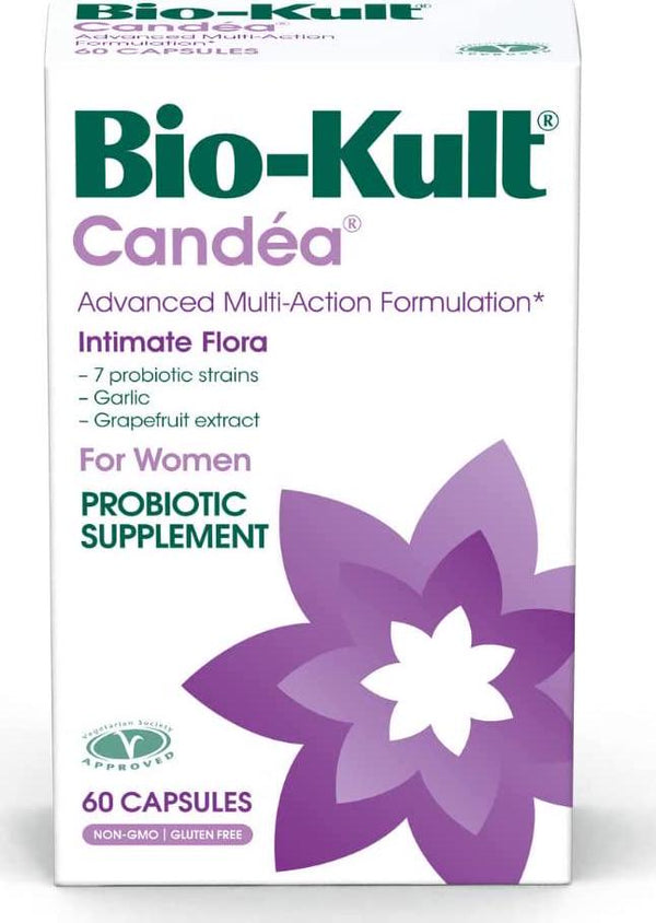 Bio-Kult Candea - 60 Capsules - Probiotic for Intimate Flora, Probiotic for Women, Probiotic for Men, with Garlic and Grapefruit Extract