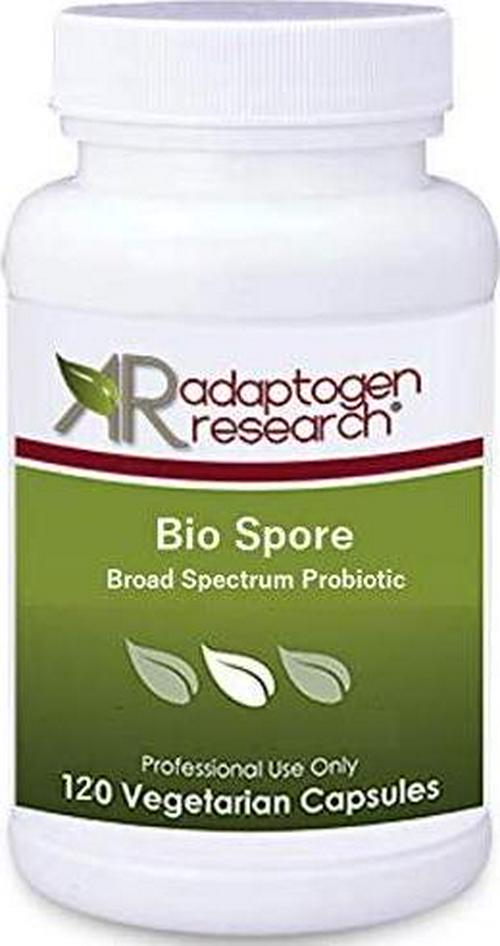 Bio Spore Broad Spectrum Probiotic | Soil-Based (SBO) and Shelf-Stable 2 Billion CFU Bacillus Coagulans and Subtilis Spore Forming Probiotic for Men and Women | 120 Vegetarian Capsules | Adaptogen Research