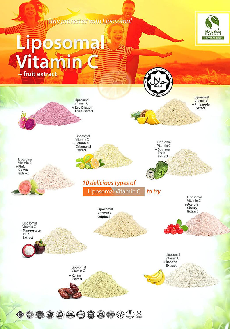 Bionutricia Extract Liposomal Vitamin C Supplement Soursop Fruit Extract Powder (150gram)