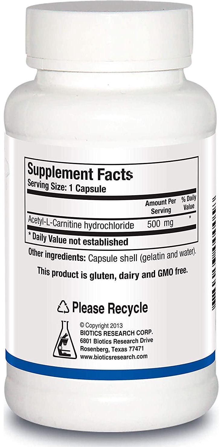 Biotics Research Acetyl L Carnitine Athletic Strength, Neuroprotection, Boost Energy, Post Workout Muscle Recovery, Healthy Weight Management, Age Gracefully, Brain Health, Metabolic Support 90 Caps
