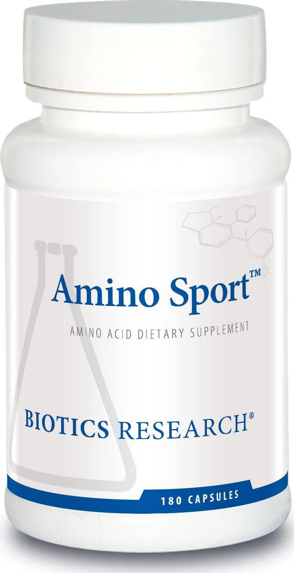 Biotics Research Amino Sport -- Broad Spectrum Amino Acids, Essential Amino Acids, BCAAs, Sports Recovery, Support Lean Muscle Mass 180 Caps