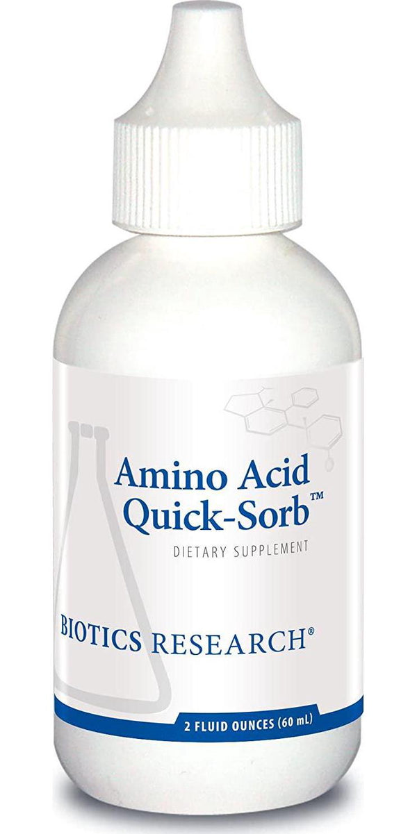 Biotics Research Amino Acid Quick Sorb Liquid Formula, Highly Absorbed, Glycine, L Alanine, L Arginine HCl, L Lysine HCl, L Proline, L Histidine HCl, L Serine, L Threonine, L Valine 2 Fluid Ounces
