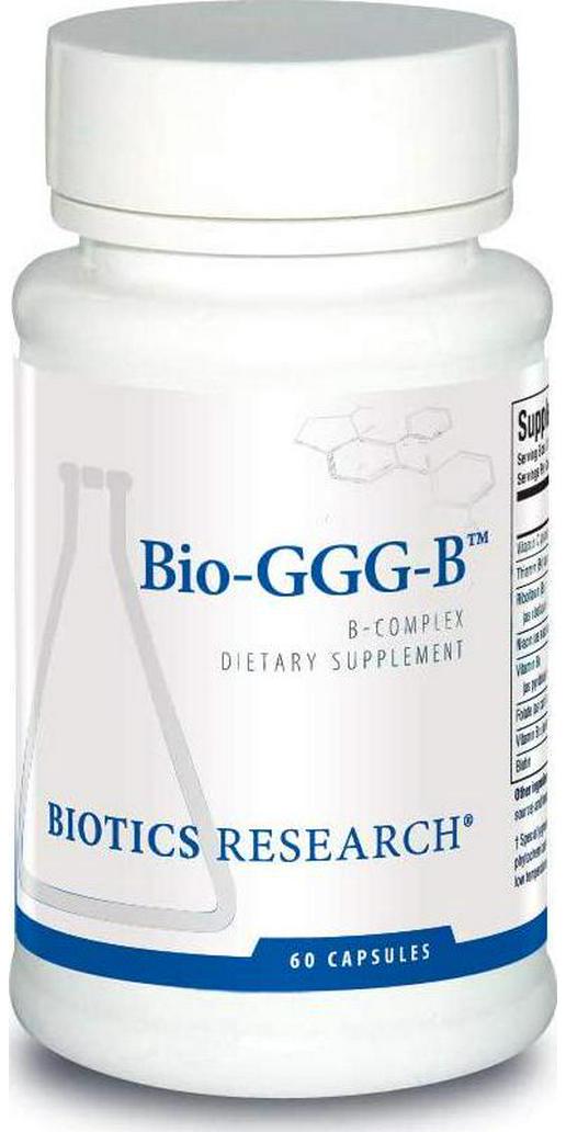 Biotics Research Bio GGG B B Complex, Biochemically activated forms of B vitamins. Thiamin, Riboflavin, Niacin, B6, B12, Folate. Produce Energy, Optimize Positive Mood,Cardiovascular Health 60 Capsule