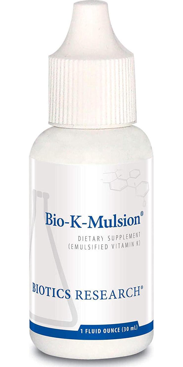 Biotics Research Bio-K-Mulsion - Strong Bones, Heart Health, Blood Clotting Support, Liquid Vitamin K, K1-phytonadione, 500 mcg