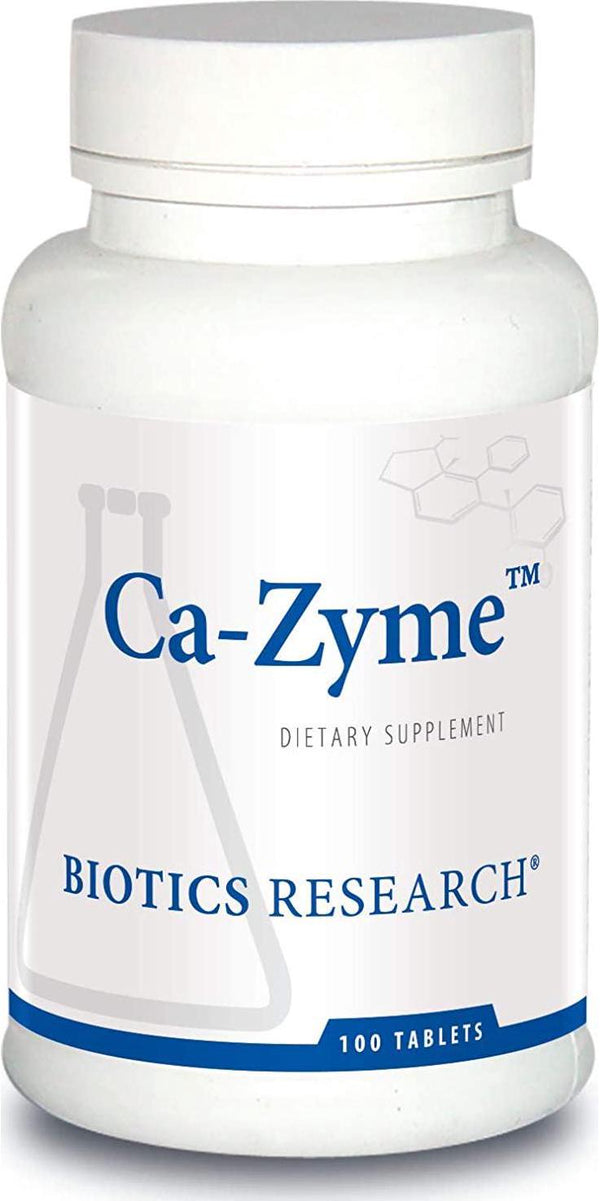 Biotics Research Ca-ZymeTM - Calcium Citrate, Strong Bones, Heart Health, Cardiovascular, Dental Health, Highly Absorbable Tablet, 100 ct