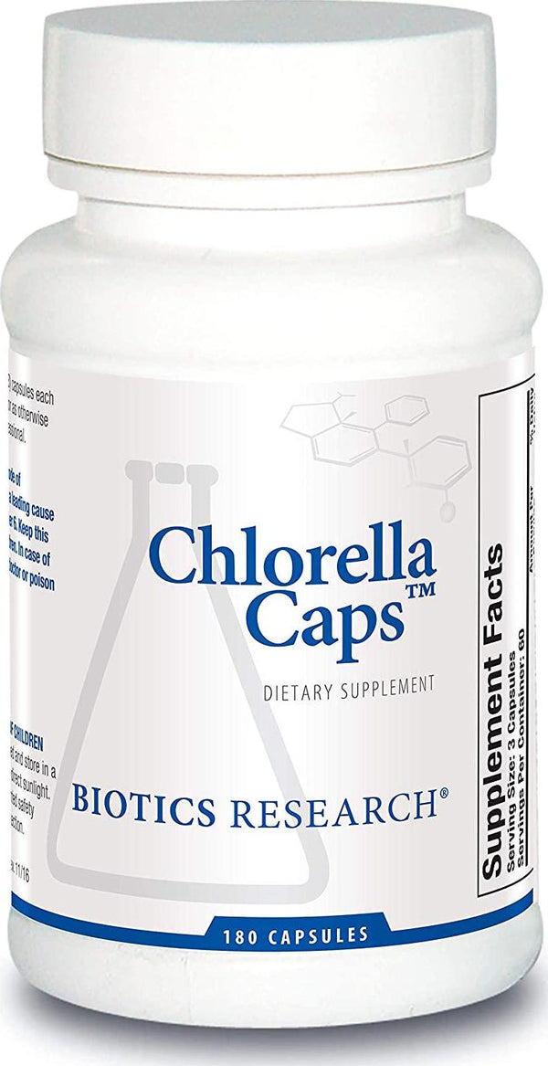 Biotics Research Chlorella Capsules - Chlorella Supplements for Digestion, Detox, and Immune Support - 180 Capsules