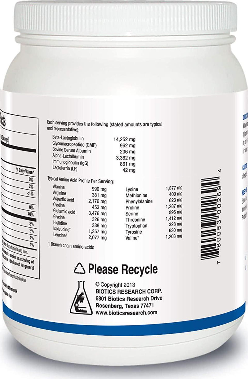 Biotics Research Corporation - Whey Protein Isolate 16 oz (Unflavored)