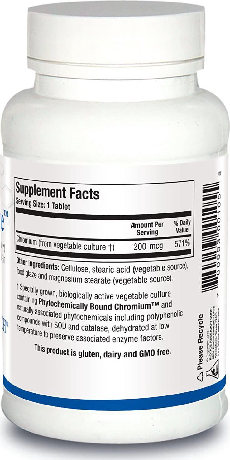 Biotics Research Cr-ZymeTM - Whole Food Chromium Source, Healthy Blood Sugar Maintenance, Glucose Metabolism, Supports Health Lipid and Triglyceride Levels 100 Tablets