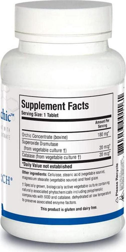 Biotics Research Cytozyme OrchicTM - Contains raw Bovine orchic Tissue. Supports Reproductive Health for Men and Women.Potent Antioxidant Activity, SOD, Catalase 100 Tabs