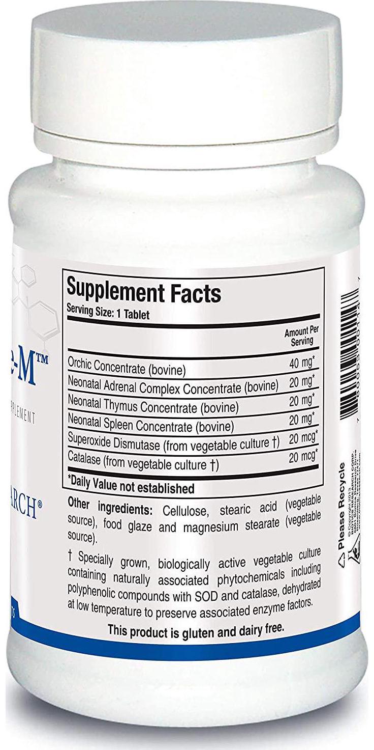 Biotics Research Cytozyme-MTM - Male Glandular Combination Formula, Male Hormone Support, Healthy Endocrine Function, SOD, Catalase, Potent Antioxidant Activity. 60 Tablets.
