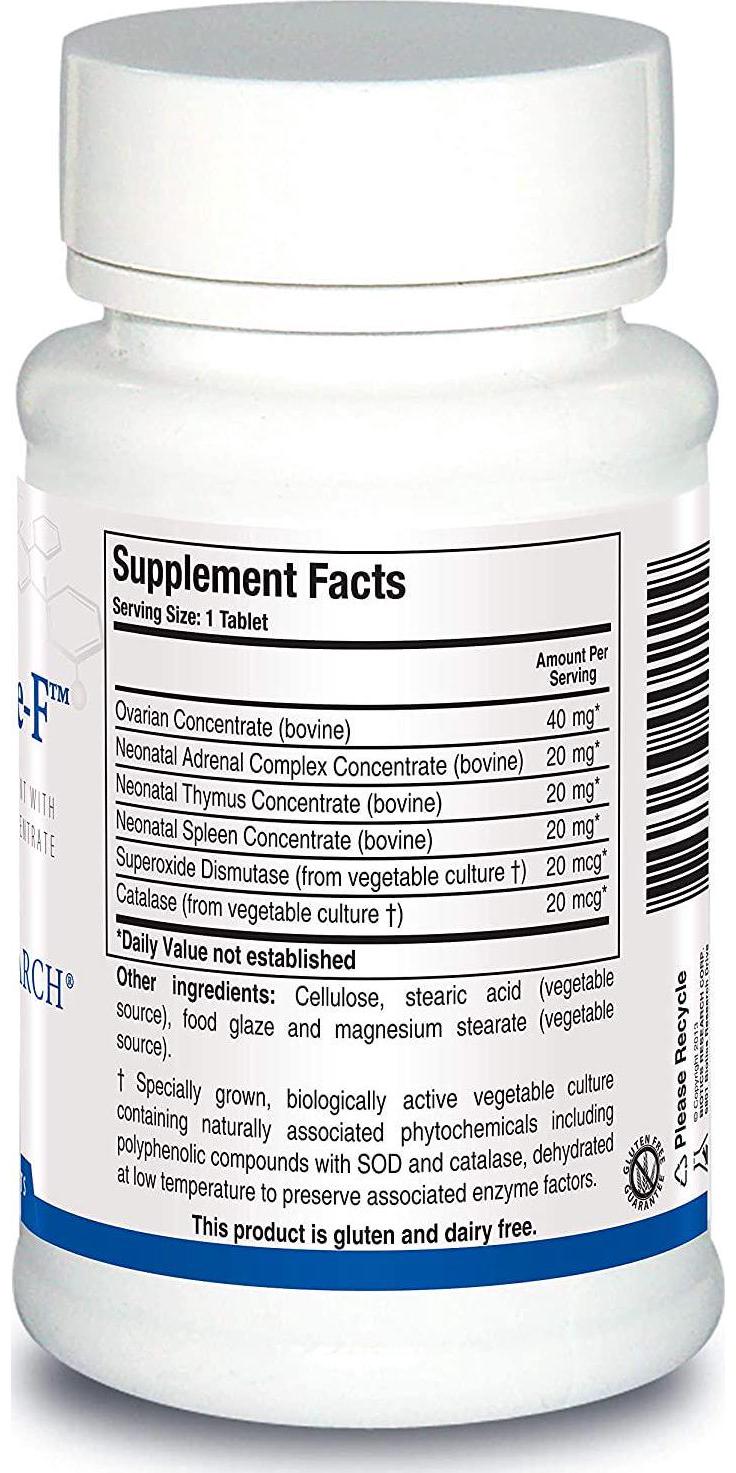 Biotics Research Cytozyme-F – Female Support Formula, Supports Endocrine Function, Glandular Health, Women’s Health, Potent Antioxidant Activity, SOD, Catalase. 60 Tablets.