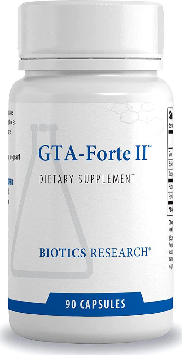 Biotics Research GTA-Forte II – Endocrine Glands Support, Promotes Optimal Hormonal Balance. Contains Porcine Glandular, Phytochemically Bound Trace Elements Zinc, Selenium, Copper, Rubidium 90 Caps