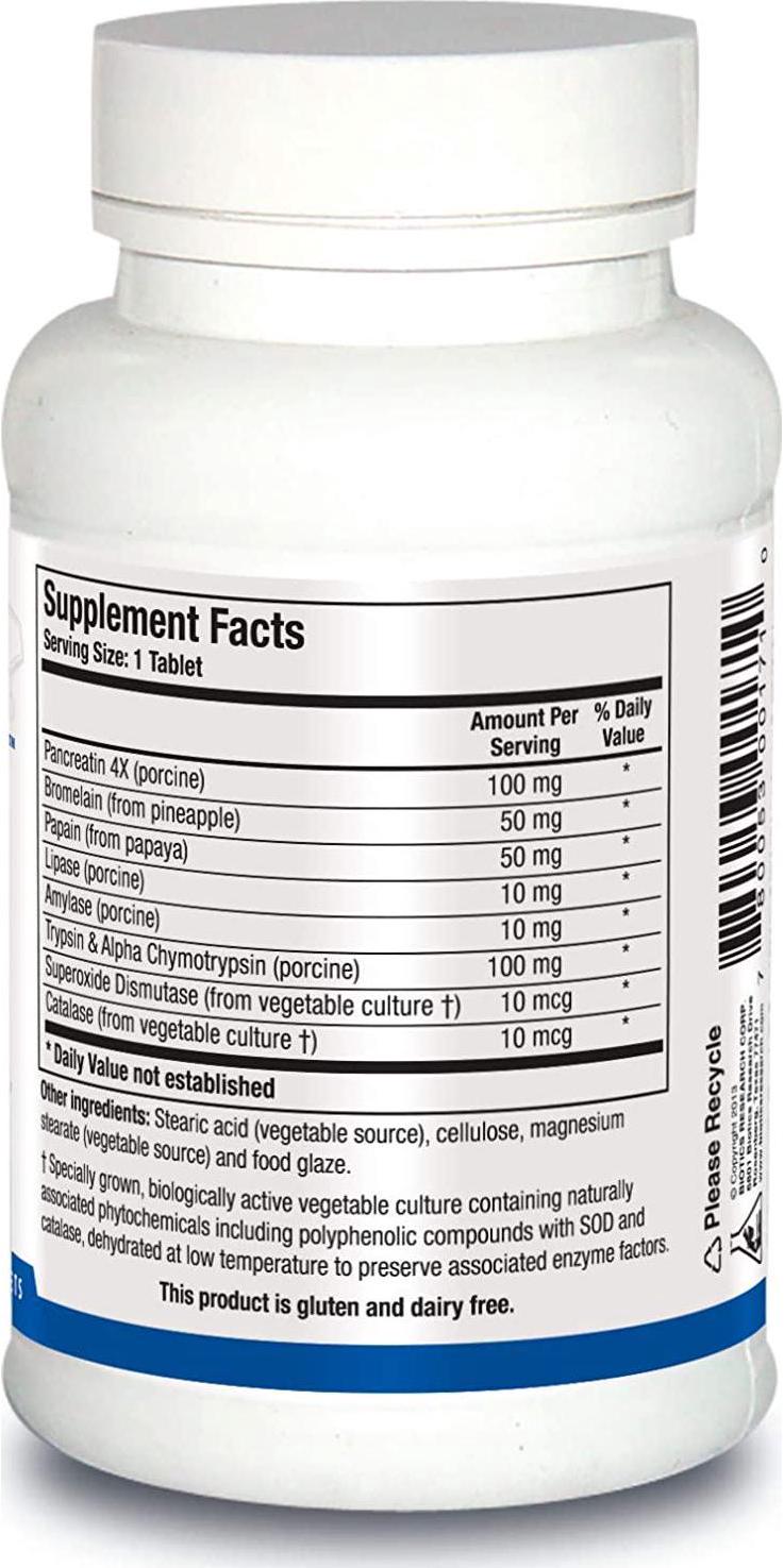 Biotics Research Intenzyme Forte - Proteolytic Enzymes, Pancreatin, Bromelain, Papain, Lipase, Amylase, Protein Metabolism. 500 tabs