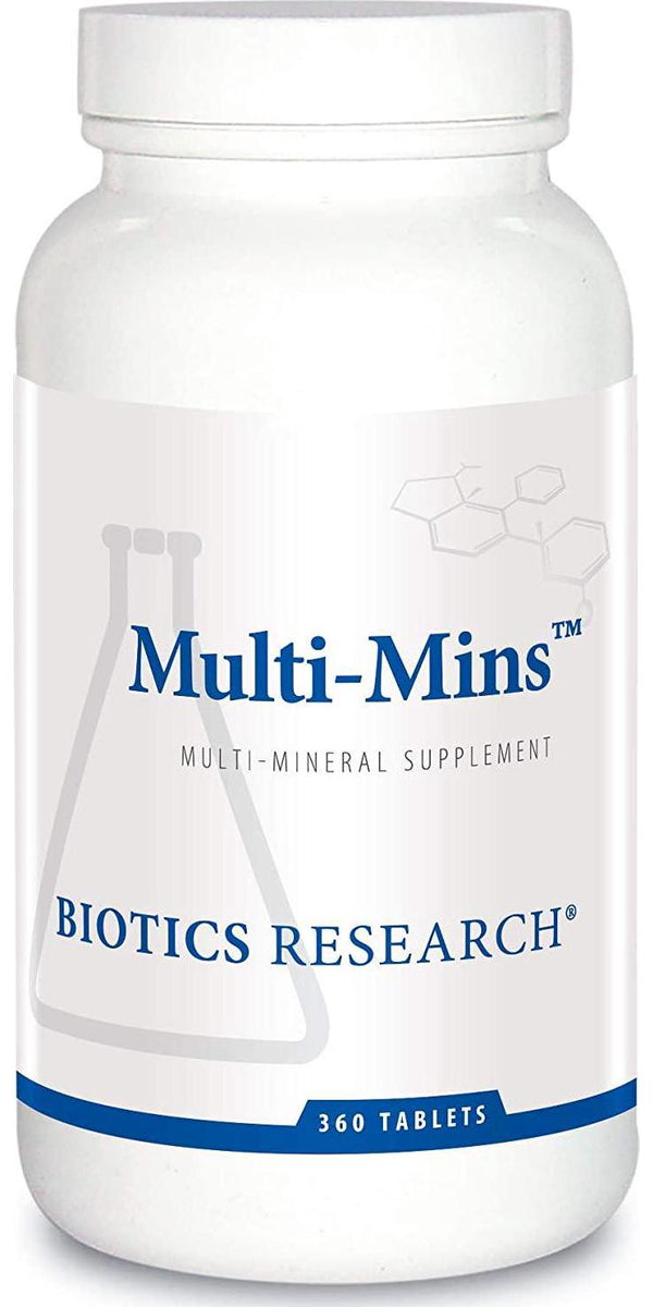 Biotics Research Multi-Mins - Multi-Mineral Complex, Full-Spectrum Mineral Complex, Balanced Source of Mineral Chelates and Whole Food, Phytochemically-Bound Trace Minerals, Easily Absorbed. 360 Tabs