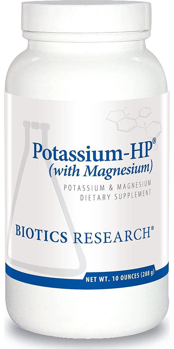 Biotics Research Potassium HP Potassium with Magnesium. Powdered Formula. Electrolyte. Supports Cardiovascular, Renal and Bone Health. Essential Mineral for Vascular and Muscle Function. 10 Ounces