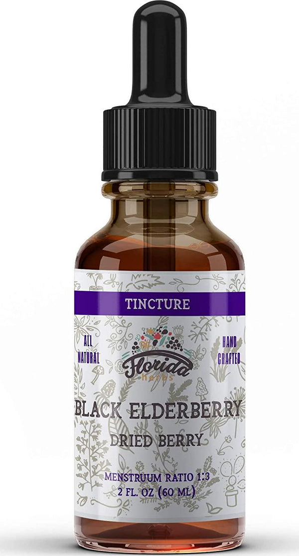Black Elderberry Tincture, Organic Black Elderberry Extract (Sambucus Nigra) Antioxidant Extract for Immune Support, Non-GMO in Cold-Pressed Organic Vegetable Glycerin 2 oz 670 mg