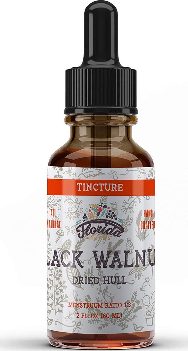 Black Walnut Tincture, Organic Black Walnut Extract Drops (Juglans Nigra, Barberry) Dried Hull