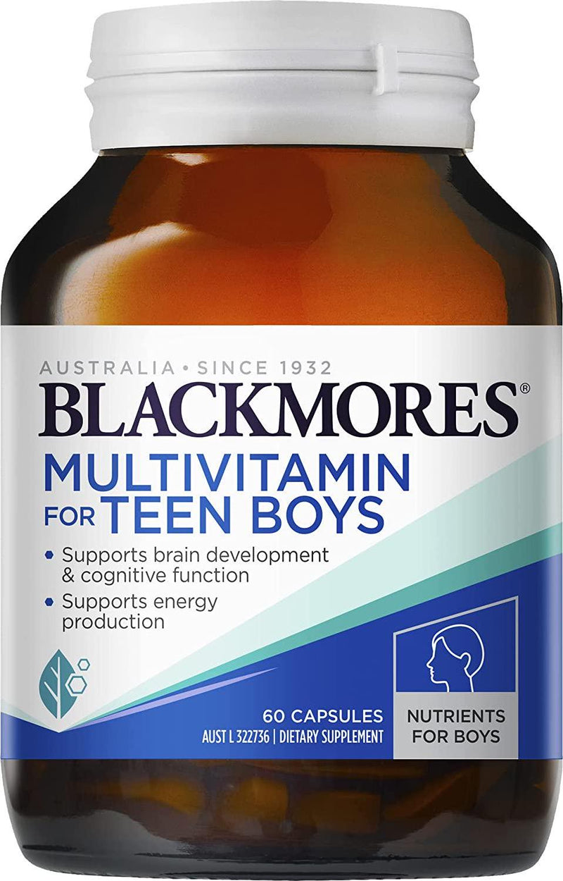 Blackmores Multivitamin for Teen Guys 60 Capsules, White (BMRTEEGUY)