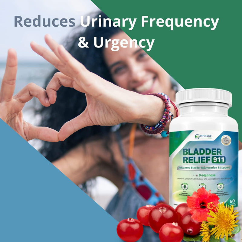 Bladder Relief 911 Detoxifying Strength - Provides Support and Flush Impurities, 60 Veggie Capsules