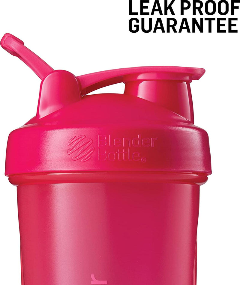 BlenderBottle Classic Loop Top Shaker Bottle, Full Color Pink, 20-Ounce Loop Top