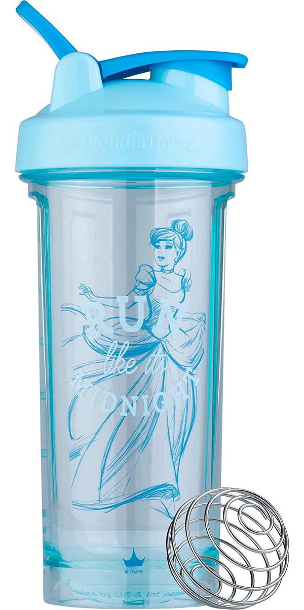 BlenderBottle Disney Princess Shaker Bottle Pro Series, Perfect for Protein Shakes and Pre Workout, 28-Ounce, Cinderella