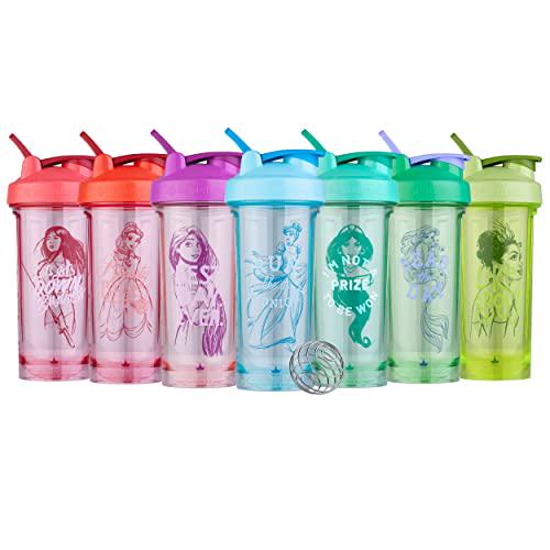BlenderBottle Disney Princess Shaker Bottle Pro Series, Perfect for Protein Shakes and Pre Workout, 28-Ounce, Jasmine