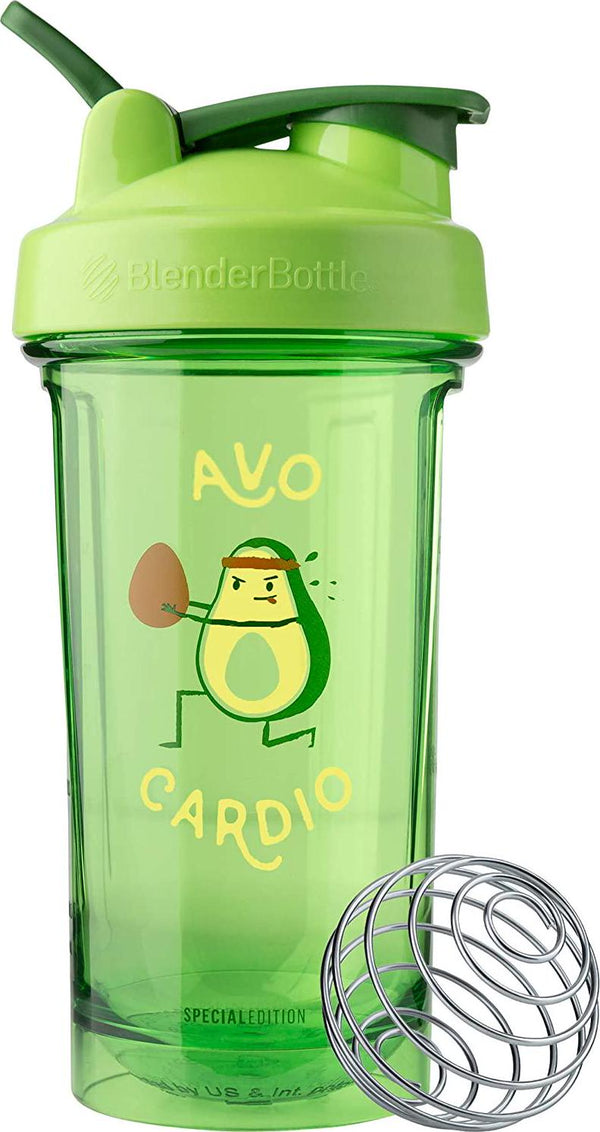 BlenderBottle Foodie Shaker Bottle Pro Series Perfect for Protein Shakes and Pre Workout, 24-Ounce, Avo Cardio