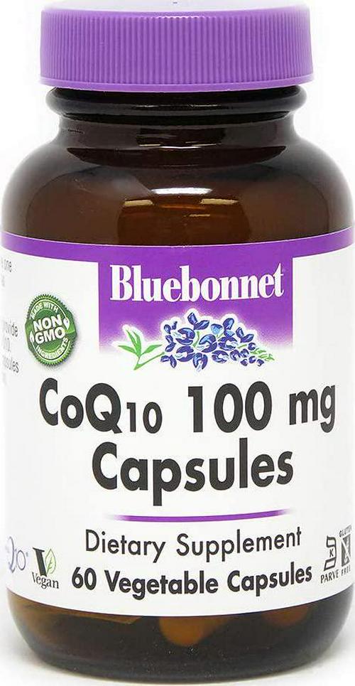 BlueBonnet CoQ-10 Vegetarian Capsules, 100 mg, 60 Count