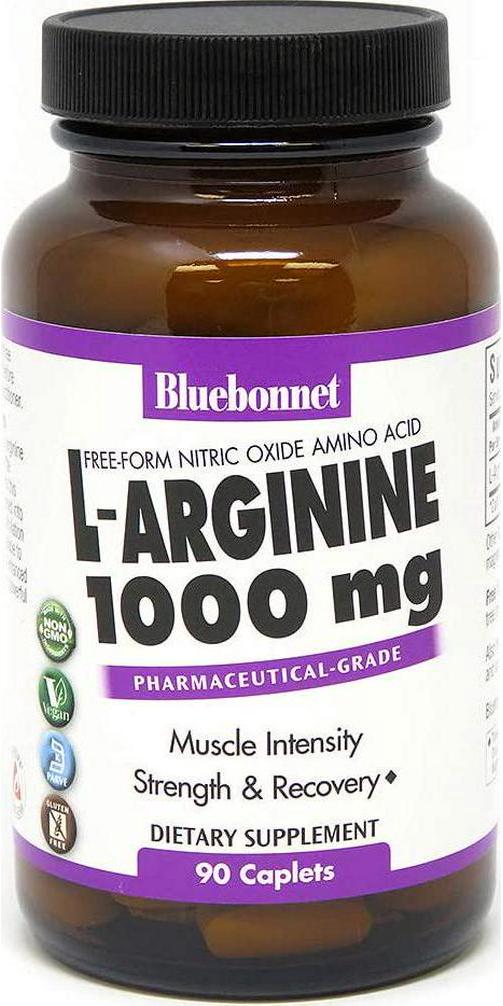 BlueBonnet L-Arginine 1000 mg Capsules, 90 Count