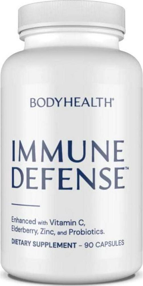 BodyHealth Immune Defense (90 Capsules) Enhanced with Elderberry, Zinc, Vitamin-C and Probiotics