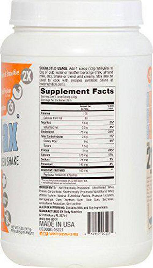 Body Nutrition - WheyMax - Whey Protein (2 LB, Vanilla Bean)