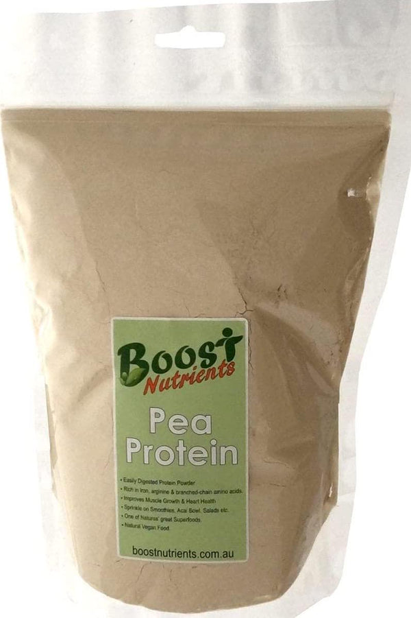 Boost Nutrients Isolate 80 Percent Pea Protein, white