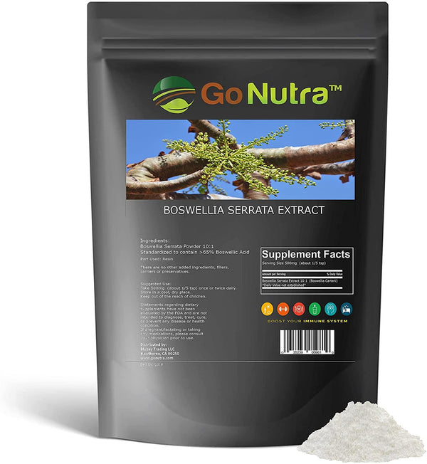 Boswellia Serrata Extract Powder 10:1 Strength 65% Boswellic Acid Frankincense Supplement Joint Support - 8 oz.