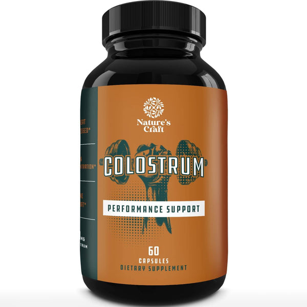 Bovine Colostrum Capsules with Immunoglobulin G - Colostrum Supplement and Muscle Builder for Gut Health Joint Support Immune Boost Bone Strength and Brain Support Probiotic Supplement