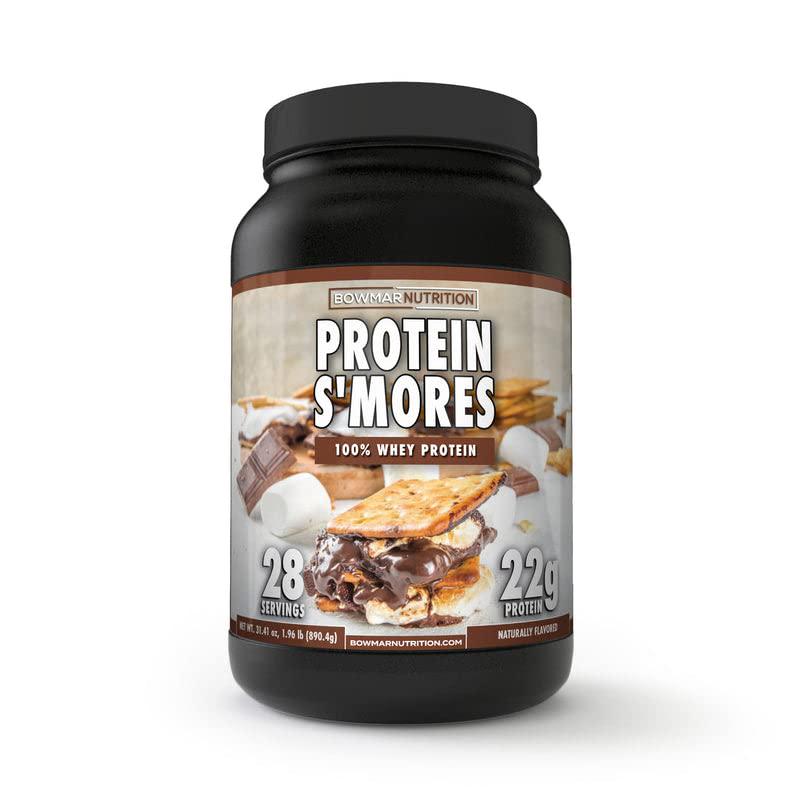 Bowmar Nutrition - 100% Whey Protein Powder; Availalble in 5 LB, 2 LB, 1 LB Sizes. The Best Tasting Protein Powder. 22g of Protein per Serving. (S'Mores, 2 LB.)