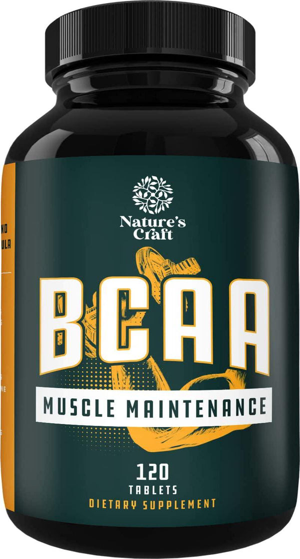 Branch Chain Amino Acids Supplement - Vegan BCAA Capsules Post Workout Muscle Recovery and Muscle Growth Support - Branched Chain Amino Acids Supplement for Men and Womens Workout Recovery 120 Count