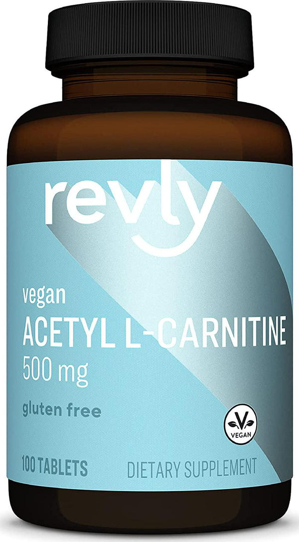 Brand - Revly Acetyl L-Carnitine, 500 mg, 100 Tablets, Vegan